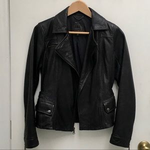 Banana Republic black leather Moto jacket